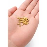 FlowerAksesuar 100 ADET - 2x10 mm Desenli Metal Boru Boncuk, Boru Boncuk, Metal Ara Boncuk, Bileklik Boncuğu, Ham