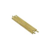 FlowerAksesuar 100 Adet - 2x100 mm İmame Borusu, Tesbih İmame Borusu, Pirinç Boru, Ham Pirinç