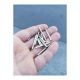 FlowerAksesuar 100 ADET - 3x30 mm Metal Boru Boncuk, Boru Boncuk, Metal Ara Boncuk, Bileklik Boncuğu, Nikel Kaplama