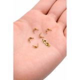 FlowerAksesuar 20 Adet - Çelik Midye Kapama, Çelik Düğüm Kapama, Çelik Kapama Klips, Gold