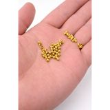 FlowerAksesuar 250 Adet - 3 Mm Metal Boncuk, Metal Top, Metal Misket, Metal Ara Boncuk