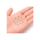 FlowerAksesuar 50 Adet - 8x14 mm Bileklik Ucu Çiçek, Charm Bileklik Ucu, Çiçek Küpe Ucu, Çiçek Halhal Uç