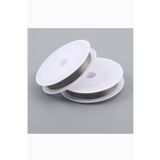 FlowerAksesuar 50 Metre - 0.38 mm Çelik Tel, Hayalet Tel, Takı Teli, İnce Kolye Teli (Şekil Almaz)