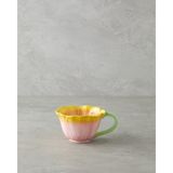 Flowerella Dolomite Kupa 250 ml Sarı-Pembe - Sarı - Pembe