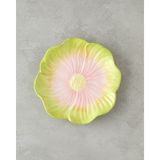 Flowerella Dolomite Pasta Tabağı 21 cm Yeşil-Pembe - Yeşil - Pembe