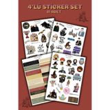 Flowery Paper 4'lü Harry Potter temalı Sticker sayfası , Defter,ajanda ,journal,scrapbook,için Uygundur
