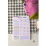 Flowery Paper Alışkanlık Takibi a5 - Memopad, Bloknot, Defter, Not Kağıdı