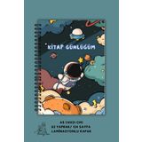 Flowery Paper Astronot Çocuk Kitap Günlüğü , Çocuklar Için Okuma Günlüğü, Kitap, Defter ,günlük ,62/124 Sayfa