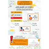Flowery Paper Astronot Okul Kalem Defter Kitap Etiketi Özel Isim Yazılabilen Suya Dayanıklı Etiket - 200 Adet