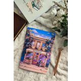 Flowery Paper Bookshop Kitap Liste Defteri, Zımbalı Defter, 40 sayfa, Notepad, Memopad, A5,okuma günlüğü