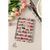 Flowery Paper Kütüphane Okuma Günlüğüm ,Hediye Sticker ,60 yaprak/120 sayfa , Telli Konsept Defter