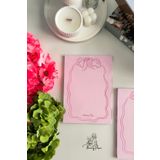 Flowery Paper Pembe Kurdele Notepad A5 - Memopad, Bloknot, Defter, Not Kağıdı,okul Defteri