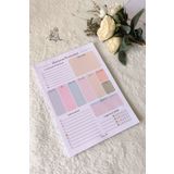 Flowery Paper Planlayıcı A4 - Memopad,Check List ,Not Defteri,Haftalık planlayıcı ,Günlük planlayıcı