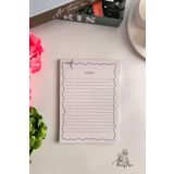 Flowery Paper Siyah Kurdele Notepad A5 - Memopad, Bloknot, Defter, Not Kağıdı,okul Defteri