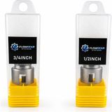FlowGear 1/2 ve 3/4 Pbrc – Pvc Plastik Boru Diş Açma Aparatı |ikili Takım 20MM ve 25MM Pafta - 1/2 ve 3/4 ölçülerinde iki parça takım