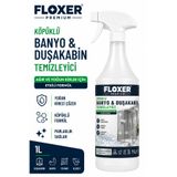 FLOXER Power Köpüklü Banyo & Duşakabin Temizleyici 1 L | Pas & Kireç Temizleyici, Duşakabin, WC, Fayans, Derz, Seramik ve Lavabo Temizleyici