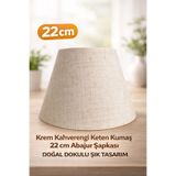 flu aydınlatma 22 cm Abajur Şapkası Keten Glasgow Kumaş Modern Dekoratif Abajur Başlığı (1 ADET)