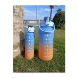 FLU UNDERWEAR my FLUU Motivasyonel 2li Su Matarası Su Şişesi 2 Lt 900ml Yavrulu Spor Salonu Su Şişesi 3d Stickerlı