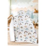 Fluffy Bebek Battaniyesi 80x100 Cm Gök Mavi Kundak Puset Çift Taraflı Koyun Tüyü Battaniye 100x80 - Açık Mavi