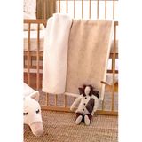 Fluffy Bebek Battaniyesi 80X100 Solid Bej Düz Kundak Puset Çift Taraflı Koyun Tüyü Battaniye 100X80