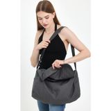 Fluffy Grey Postacı Cep Detaylı Kanvas Tote Çanta Çapraz Kullanım Okul Ve Günlük Çanta (Boy:33 En:45)