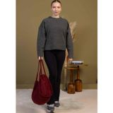 fluffy Mute Bag Claret Red / Bordo 00s Shopper Bag Fermuarlı Astarlı Okul Omuz Çantası (32/36)
