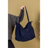 fluffy Mute Bag cobalt Blue - Lacivert 00s Shopper Bag Fermuarlı Astarlı Omuz Okul Çantası (32/36)