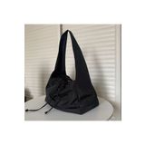 fluffy Su Geçirmez Tote Bag / Çapraz Kullanıma Uygun Siyah Okul Omuz Çantası (50*30)