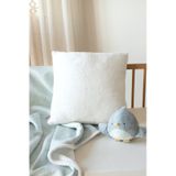 Fluffy Uyku Beşik Yastığı Kırlent Kılıfı 43x43 cm Dekoratif Bebek Çocuk Odası Koyun Tüyü Kuzu Kılıf