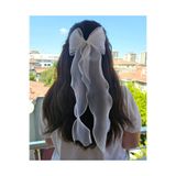 fluffydreams Beyaz Organze Fiyonk Kurdale Otomatik Toka