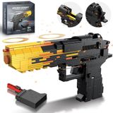 Fluorspar blaster Yetişkinler için Yapı Taşı Tabancası, 1: 1 Tabanca Yapı Seti Erkek Çocuklar için Yaş 14+ Model Silah Vuran Lastik Bant Kendin Yap Montaj, Oyuncak Severler için Koleksiyon Hediyesi,