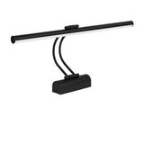 Flüt LED Aplik 50 cm 4000K Soft Beyaz Modern Duvar Aydınlatma Enerji Tasarruflu Banyo Tablo ve Çalışma Masası Lambası (Siyah)