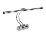 Flüt LED Aplik 50 cm 6500K Beyaz Işık Modern Duvar Aydınlatma Enerji Tasarruflu Banyo Tablo ve Çalışma Masası Lambası (Krom)