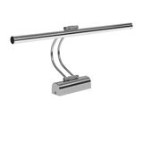 Flüt Led Aplik Elektrikli 3200K Gün Işığı 50 CM Banyo Tablo ve Çalışma Masası Duvar Aydınlatma Modern Tasarımlı Enerji Tasarruflu Led Lamba (Krom)