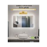 Flüt Şarjlı Gold Kasa Koridor Led Tablo Kuğu Duvar Aplik Şarjlı Günışığı
