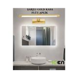 Flüt Şarjlı Gold Kasa Koridor Led Tablo Kuğu Duvar Aplik şarjlı