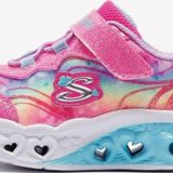 Flutter Heart Lights - Groovy Swirl Küçük Kız Çocuk Pembe Işıklı Spor Ayakkabı 303253n Hplv