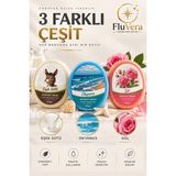 Fluvera 3’lü Süngerli Sabun Seti 125 G x 3 | Eşek Sütü, Okyanus ve Gül | Vücut Temizleme Sabunu - Çok Renkli