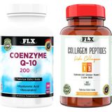 Flx Coenzyme Koenzim Q-10 200 Mg Hyaluronik Asit Resveratrol 180 Tablet Balık Kollajeni Tip 1-3 Collagen 60 Tablet