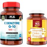 Flx Coenzyme Q-10 100 mg 60 Tablet + Ncs Vitamin C Çinko Propolis 60 Tablet