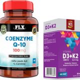 Flx Coenzyme Q-10 100 mg 60 Tablet + Ncs Vitamin D3 K2 20 ml Damla