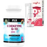 Flx Coenzyme Q-10 200 Mg 180 Tablet Nevfix Vitamin D3 400 Iu 20 Ml