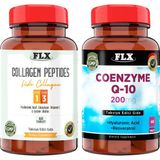 Flx Coenzyme Q-10 200 Mg Hyaluronik Asit Resveratrol 60 Tablet & Collagen Peptides Tip 1-3 Balık Kolajeni 60 Tablet