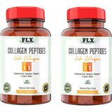 FLX Collagen Hyaluronik Asit Biotin Vitamin C Tip 1-3 Balık Kollajen 60 Tablet x 2 Kutu