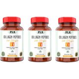 FLX Collagen Hyaluronik Asit Biotin Vitamin C Tip 1-3 Balık Kollajen 60 Tablet x 3 Kutu