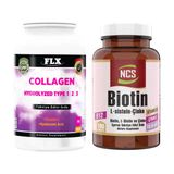 Flx Collagen Kollajen Tip 1-2-3 Hyaluronik Asit Vitamin C 90 Tablet+Biotin 180 Tablet
