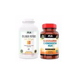 Flx Collagen Peptides Tip 1-3 Fish Collagen 300 Tablet + Glucosamine Chondroitin MSM 60 Tablet