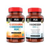 Flx Glucosamine Chondroitin MSM Collagen Vitamin D 60 Tablet + Magnesium 400 mg 60 Tablet