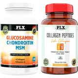 Flx Glukosamin Kondroitin Msm Vitamin D 180 Tablet & Balık Kollajeni Tip 1-3 Collagen 60 Tablet