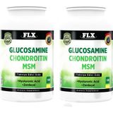 FLX Glukozamin Kondroitin Msm Hyaluronic Acid Zerdeçal 180 Tablet x 2 Kutu 360 Tablet